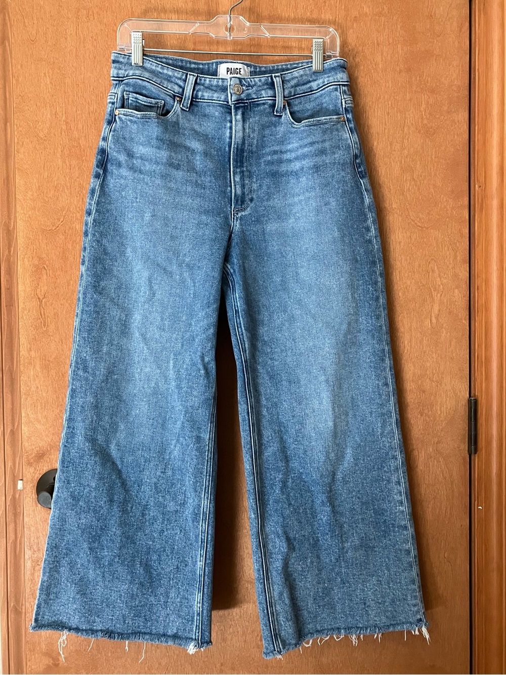Paige Anessa wide leg cropped jeans